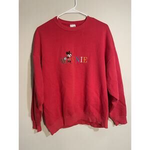 VINTAGE Girardin Disney Minnie Mouse Sweatshirt Size XL Red 90s USA